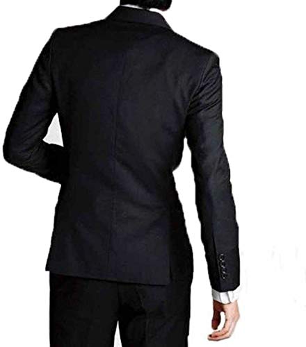 Trulyfeb Solid Single Breasted Casual, Wedding Men Full Sleeve Blazer (Black) - Image 2