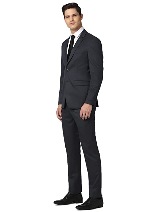 Peter England Men's Polyester Blend Two Piece Business Suit Pants Set - Image 2