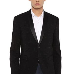 Van Heusen Men's Classic Blazer (VDBZESKFU17337_Black_40)