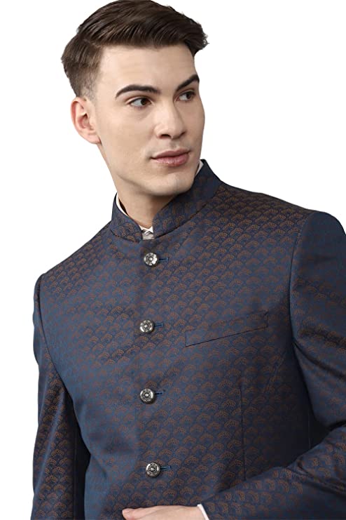 Van Heusen Men's Slim Blazer (VHBZCSLFR20524_Navy_40) - Image 3