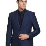 Raymond Rayon Blend Men's Full Sleeve Contemporary FIT Dark Blue Formal Suit